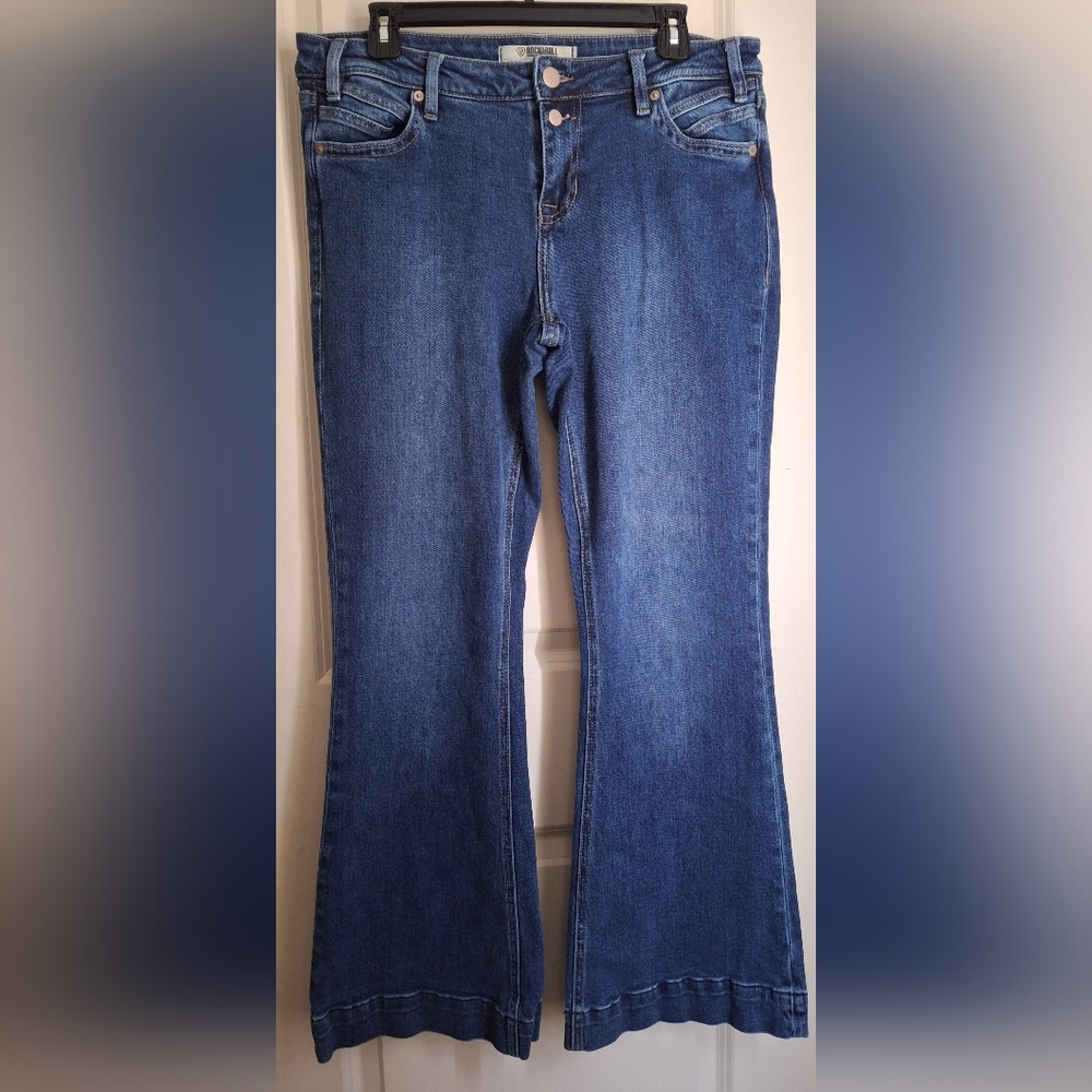 Rock And Roll Demin Womens Bootcut Mid Rise Trouser Jeans Sz 30x32 Western Boho